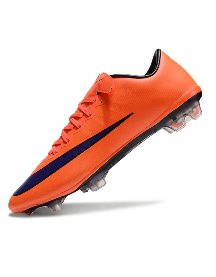 Chuteira Campo Nike Retrô Mercurial Vapor 10 FG Laranja e Azul