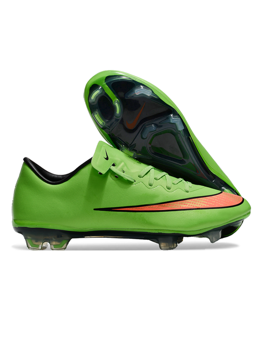 Chuteira Nike Mercurial Vapor 10 FG - Campo Verde/Laranja