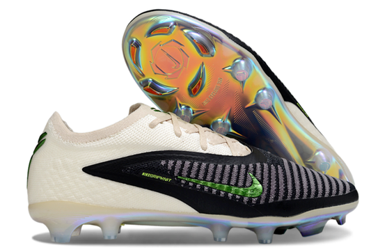 Chuteira Campo Nike Phantom GX 3 Elite FG Branco, Preto e Verde