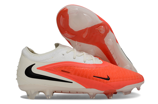 Chuteira Campo Nike Phantom GX 3 Elite FG Branco e Laranja