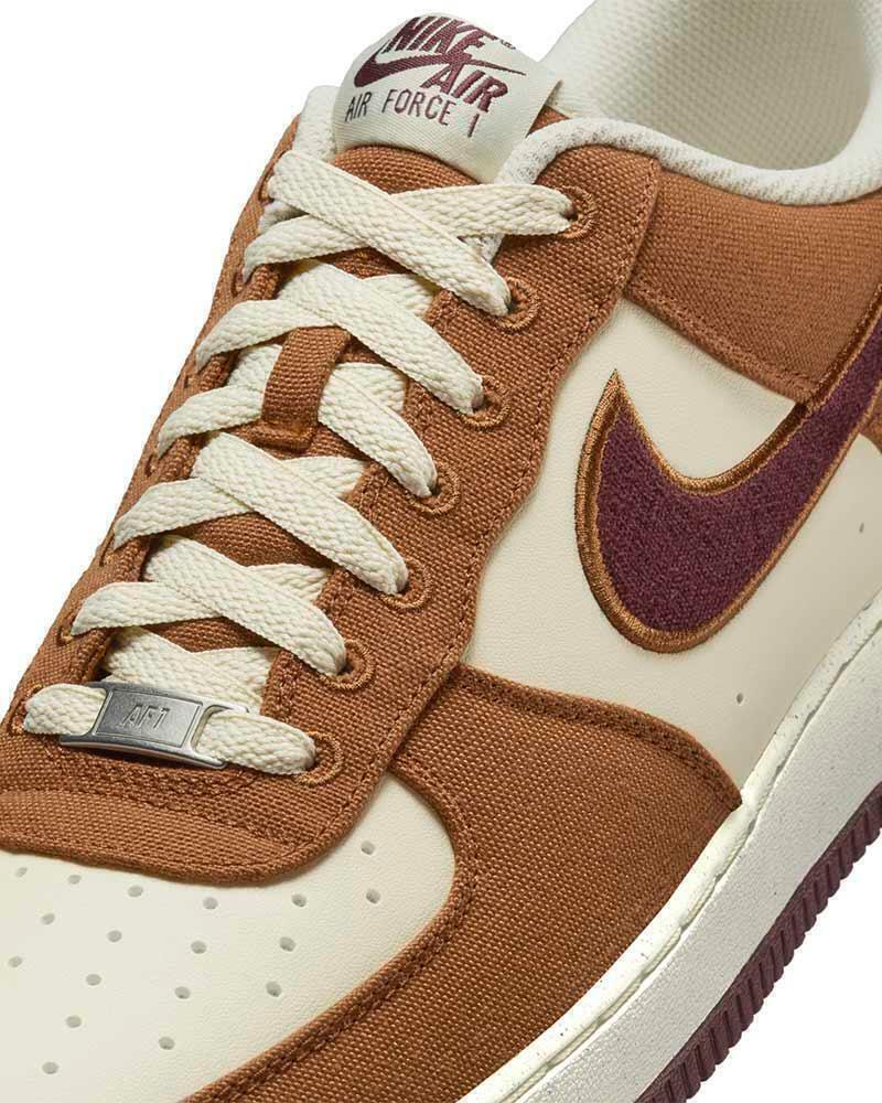 Nike Air Force 1 Low British Tan Burgundy Brush